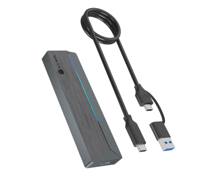 Akcesoria do dysków ICY BOX Obudowa dysku SSD RGB M.2 SATA/NVMe USB 3.2 Gen 2 Type-C IB-1826MCL-CU3